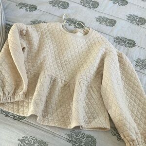 Boutique Cream quilted shirt